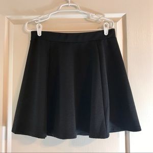 H&M Black Fit Flare Circle Skirt